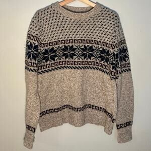 Men's Vintage Size M Winona Knits Nordic Style Winter Snowflake Sweater